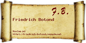 Friedrich Botond névjegykártya